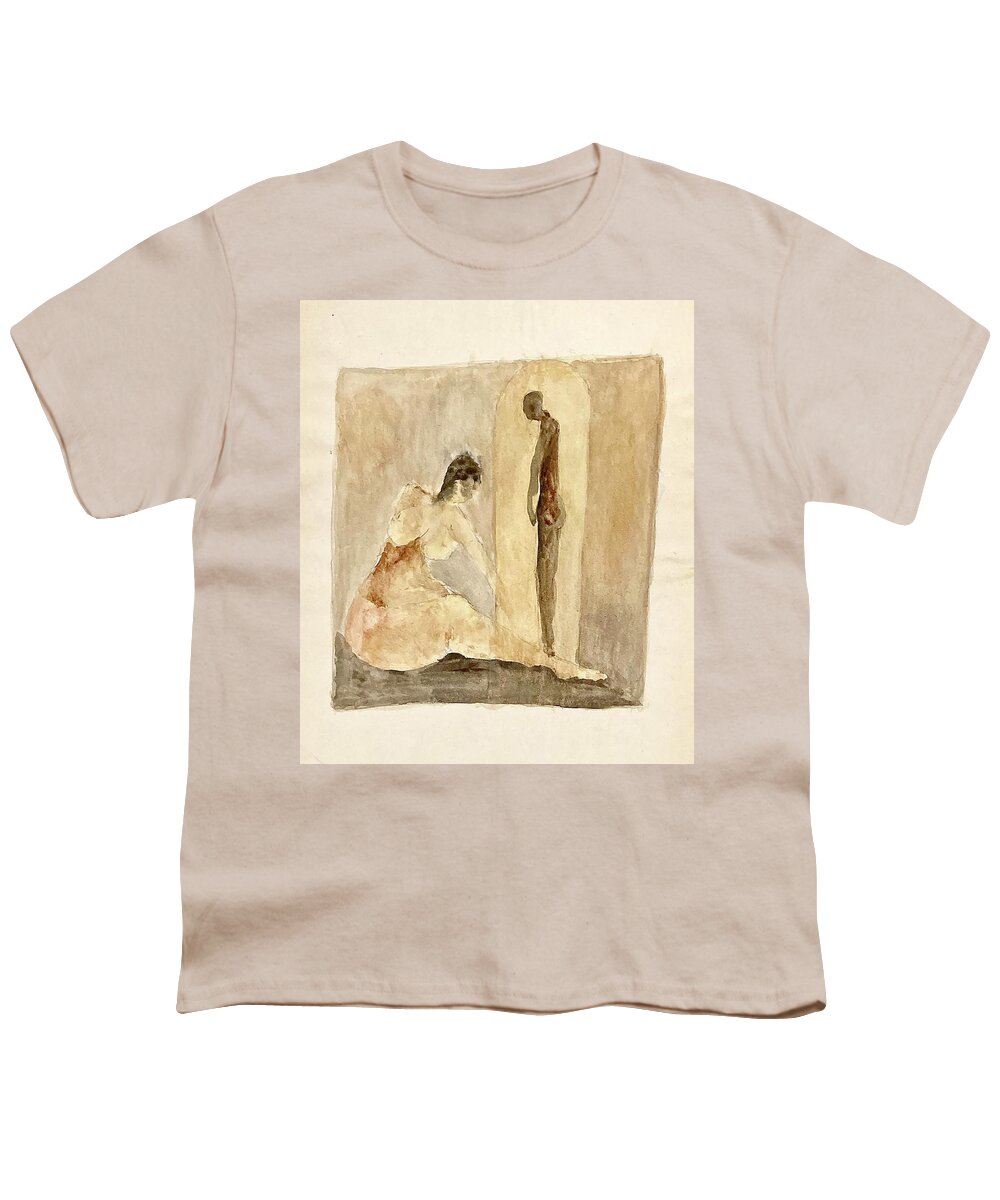 Earth Tones Youth T-Shirt featuring the painting Guilt by David Euler