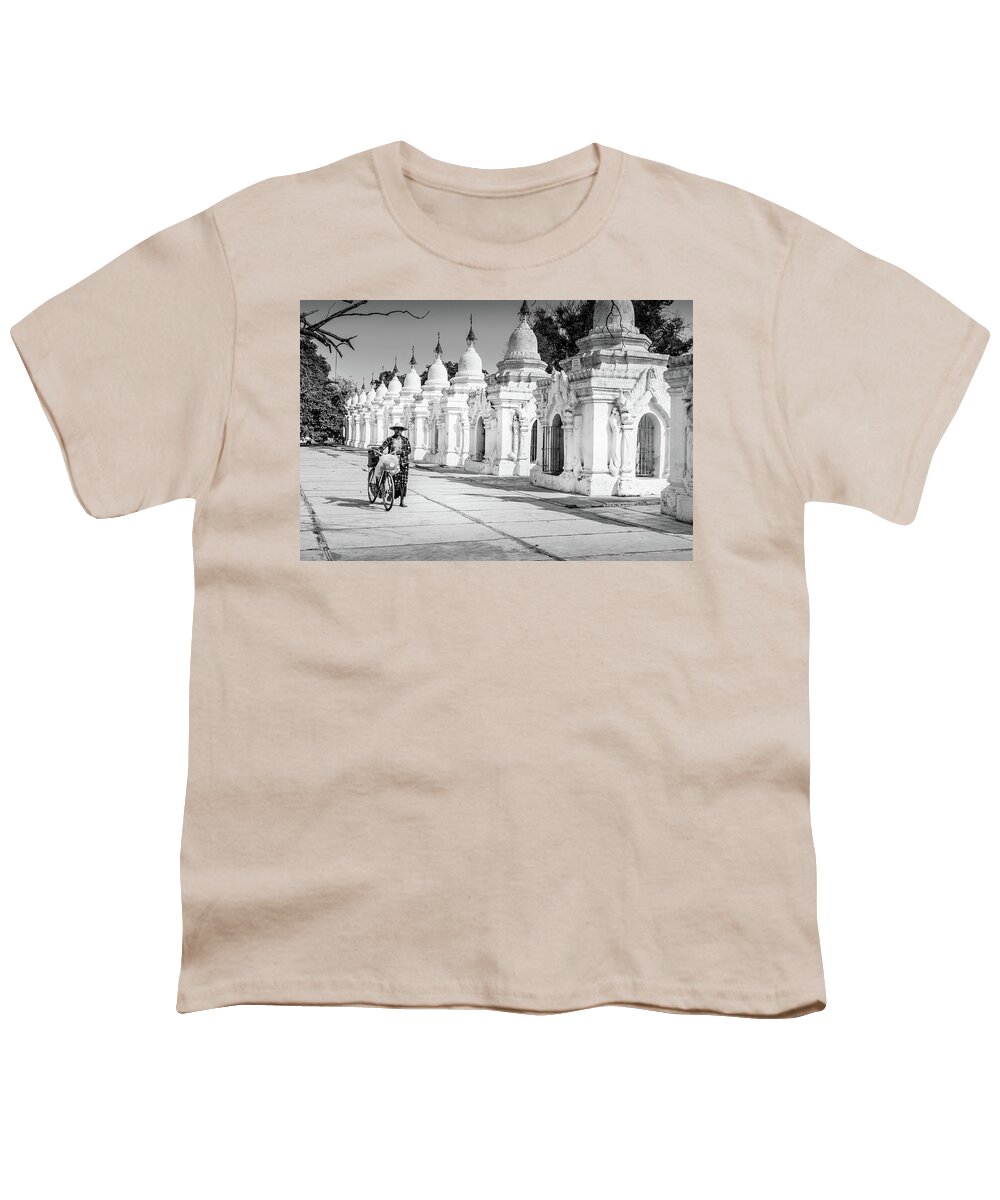 Mandalay Youth T-Shirt featuring the photograph Kuthodaw Pagoda by Arj Munoz