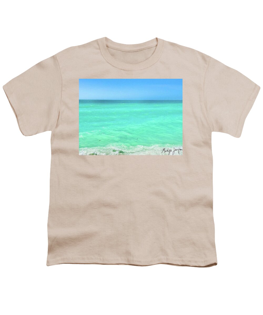 Ocean Youth T-Shirt featuring the photograph La Grande Bleue Lido Key by Medge Jaspan