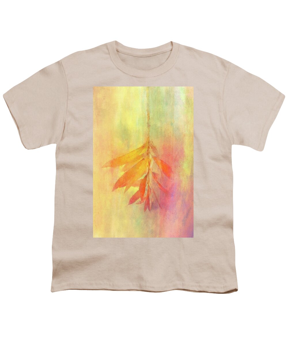 Photography Youth T-Shirt featuring the digital art Light Dancing Leaves by Terry Davis
