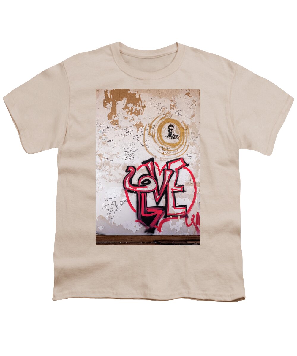 Love Youth T-Shirt featuring the photograph Love in an Abandoned Church by Mary Lee Dereske