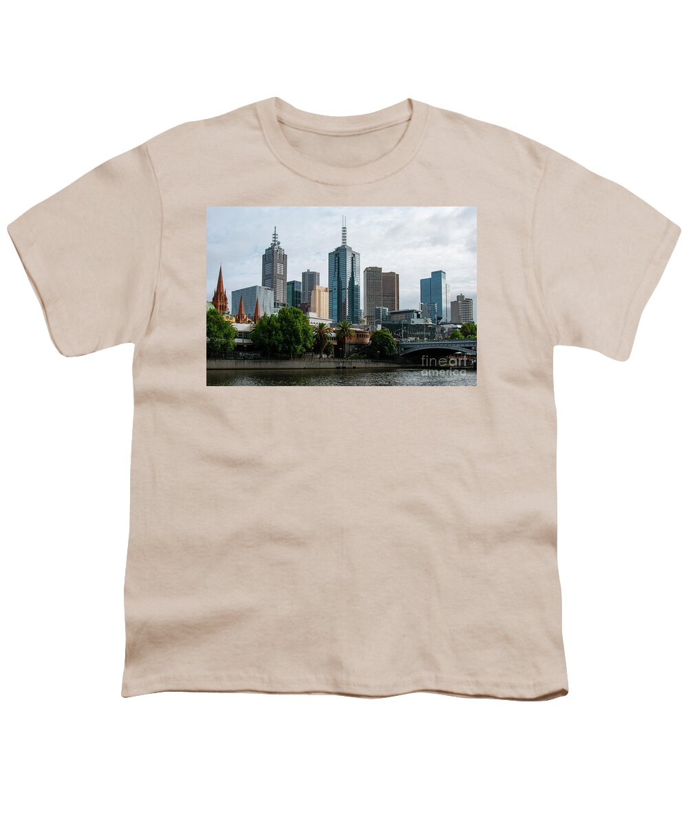 Melbourne Youth T-Shirt featuring the photograph Melbourne Skyline by Bob Phillips
