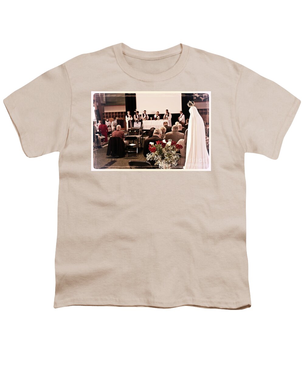 People Youth T-Shirt featuring the photograph Our Lady and the Catholic Church by Frank J Casella