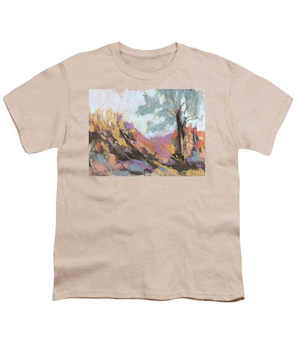 Civil War Fort Youth T-Shirt featuring the pastel Redoubt Brannan by Carol Berning