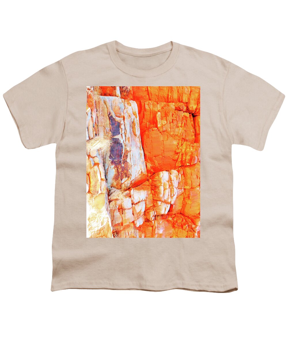 Australia Rocks Youth T-Shirt featuring the photograph Rock Abstracts of Ormiston Gorge #15 by Lexa Harpell