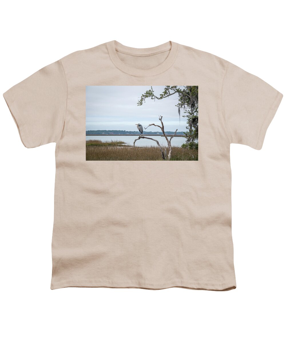 Pinckney Island Youth T-Shirt featuring the photograph Standing Watch by Cindy Robinson