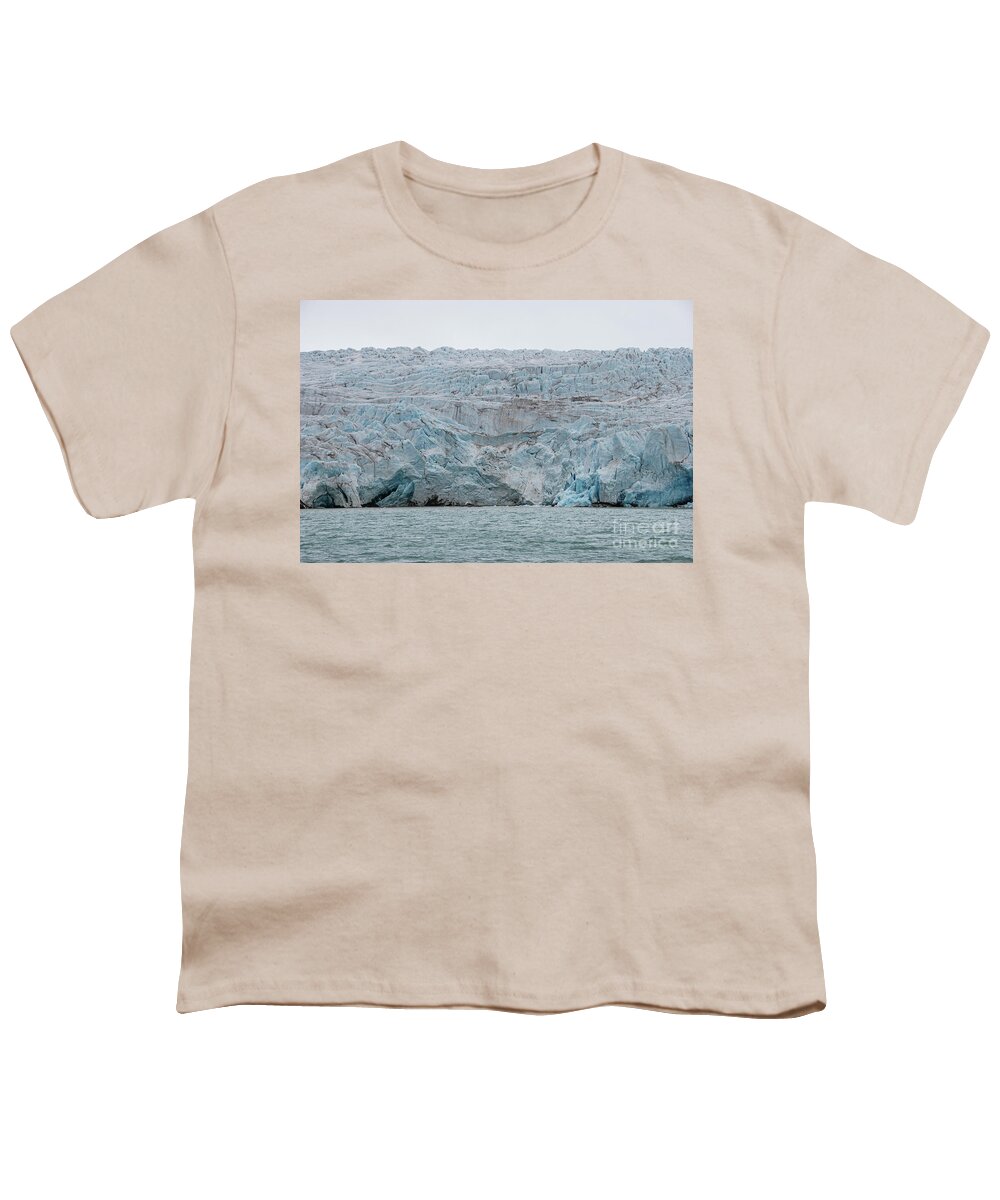 Norway Youth T-Shirt featuring the photograph Terminal Face of Nordenskiold Glacier of Svalbard #3 by Nancy Gleason