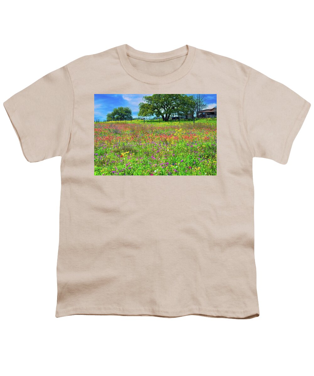 Texas Wildflowers Youth T-Shirt featuring the photograph The Many Colors of Spring by Lynn Bauer