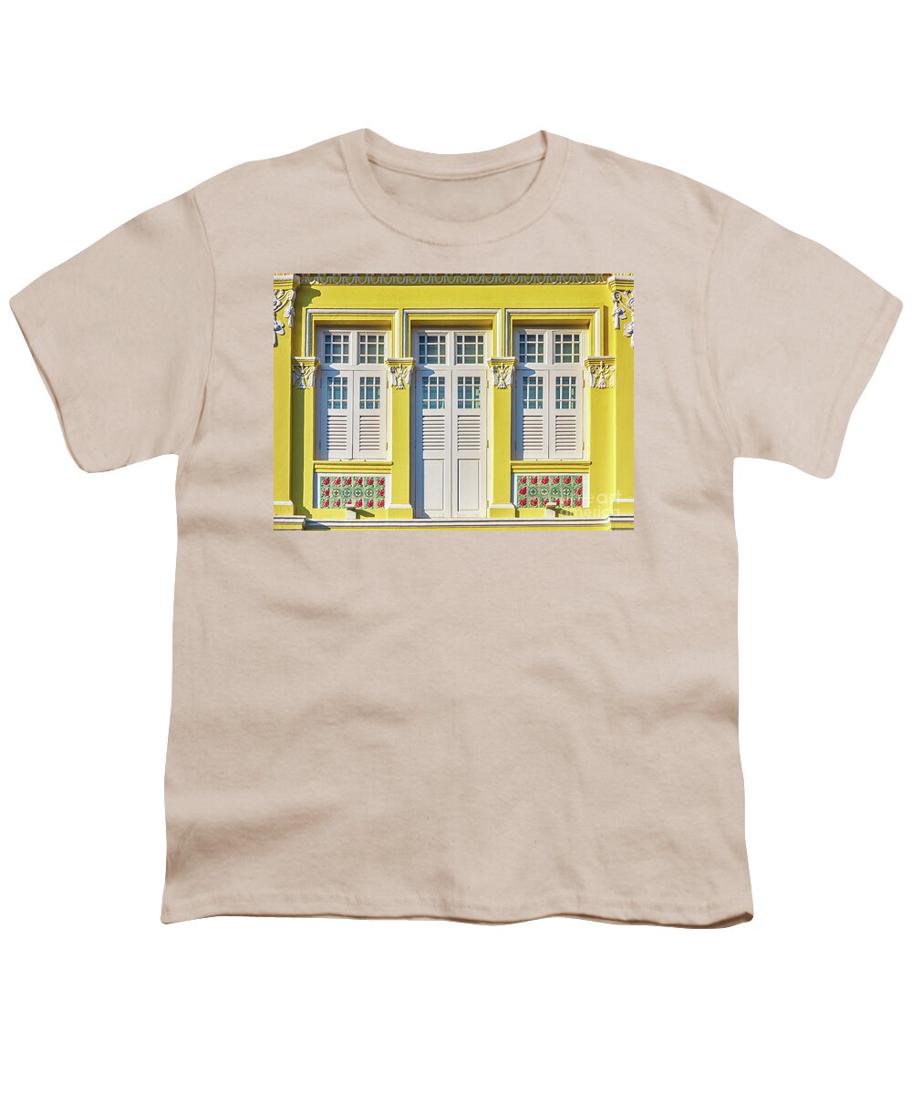 Singapore Youth T-Shirt featuring the photograph The Singapore Shophouse 29 by John Seaton Callahan