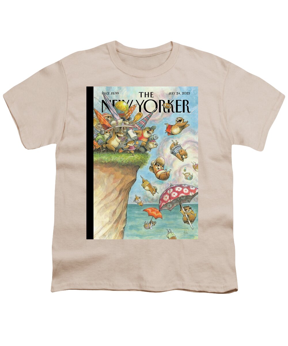 151061 Youth T-Shirt featuring the painting To the Sea by Peter de Seve