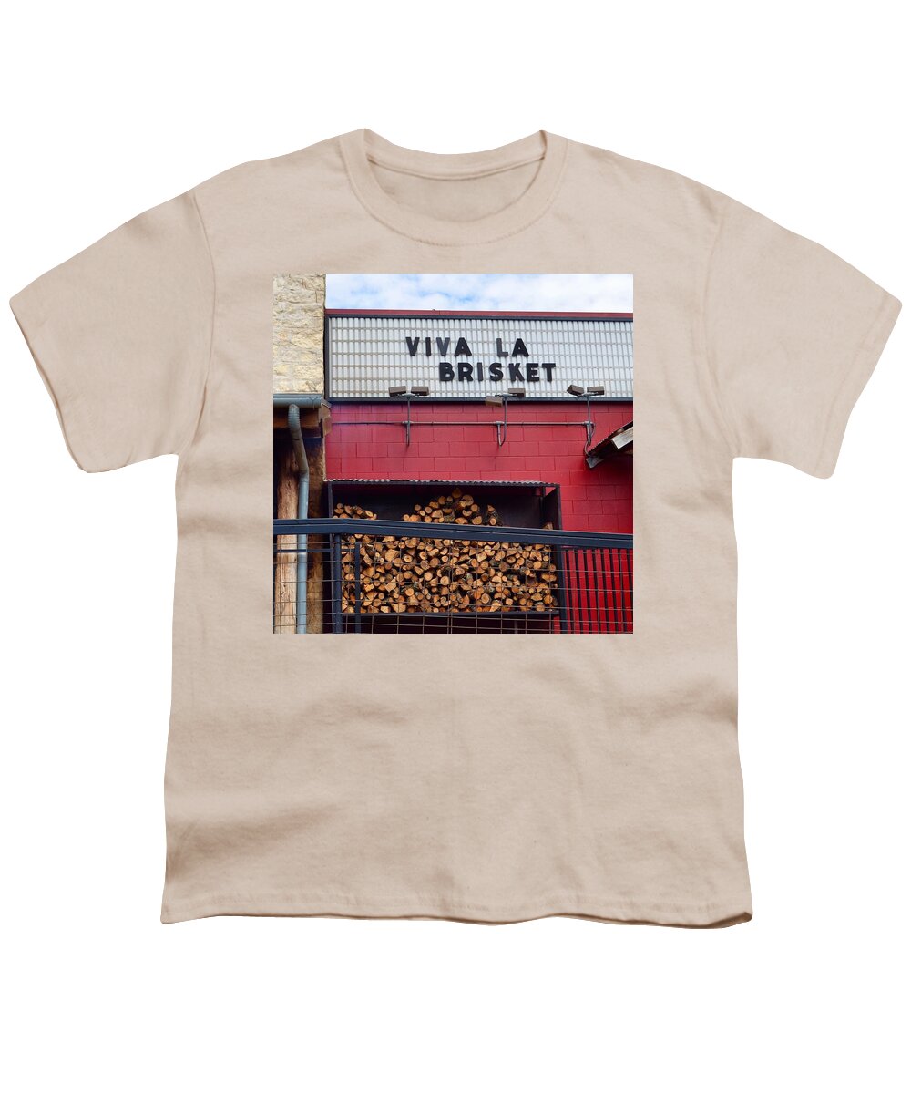 Brisket Youth T-Shirt featuring the photograph Viva La Brisket by Gia Marie Houck