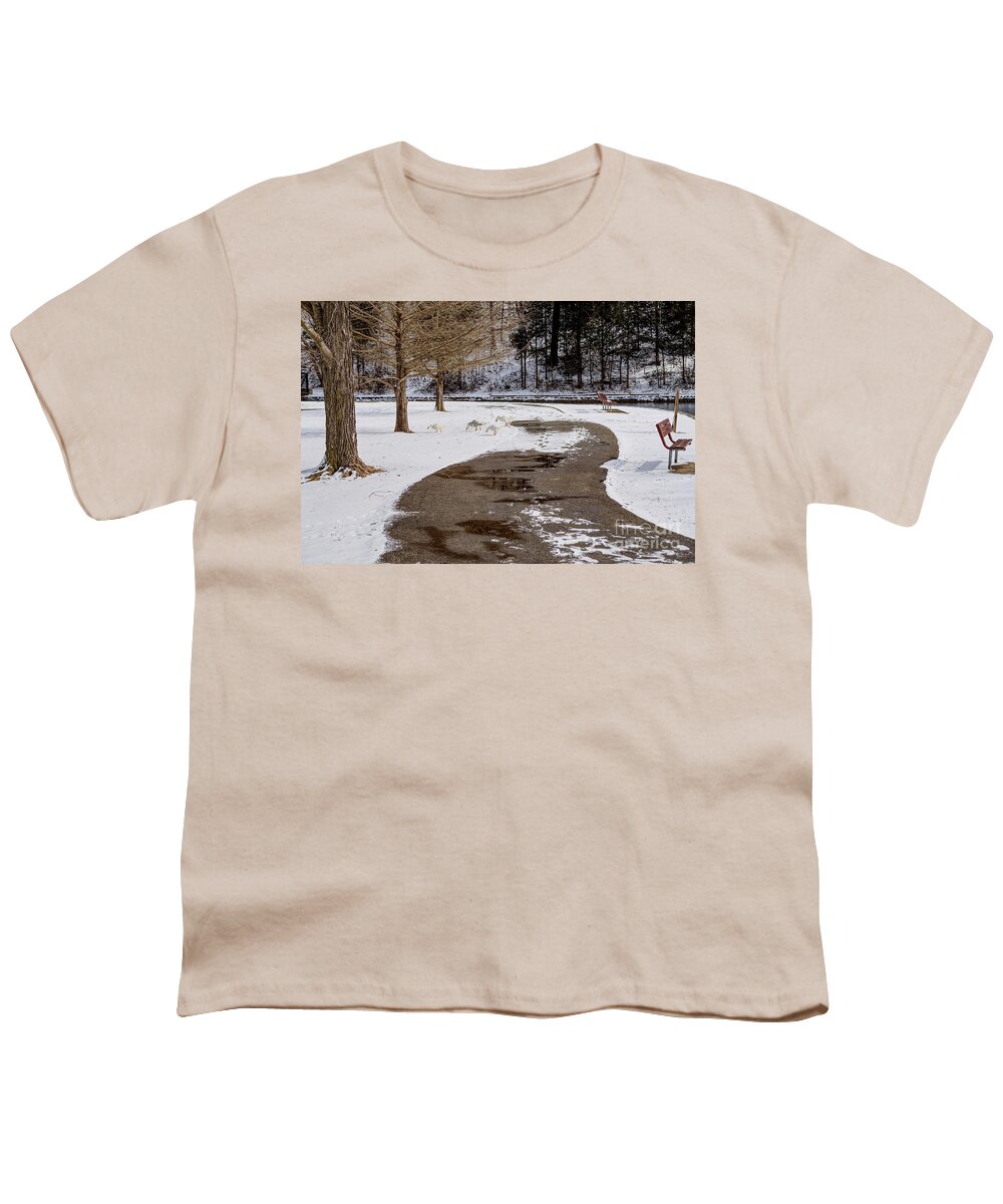 Snow Youth T-Shirt featuring the photograph Wandering Geese by Jennifer White