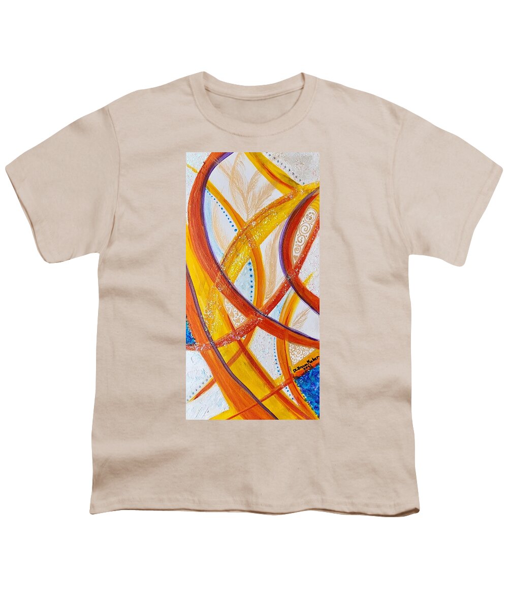 Heaven Youth T-Shirt featuring the painting Windows Into Heaven by Deb Brown Maher