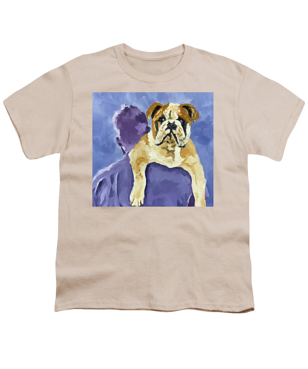 Dog Youth T-Shirt featuring the painting Winston by Nancy Breiman