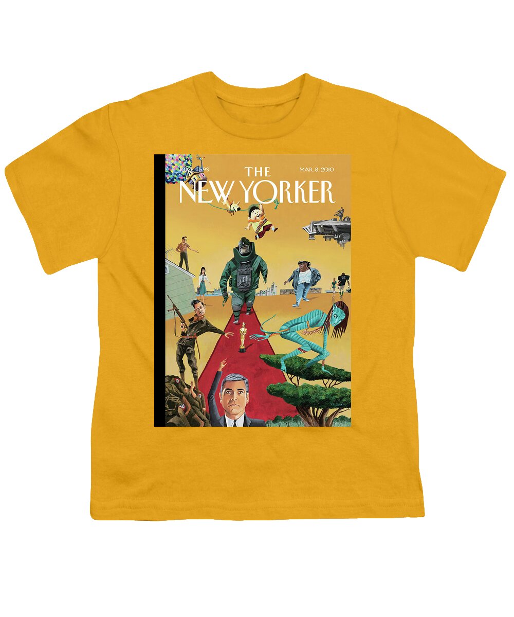 Oscars Youth T-Shirt featuring the painting Ten Nominees by Mark Ulriksen