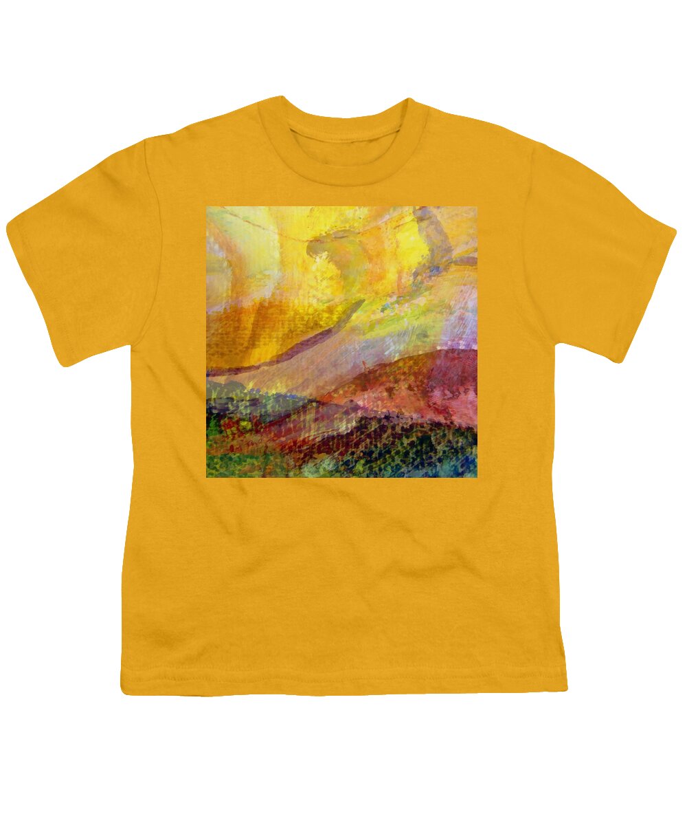 Abstract Collage Youth T-Shirt featuring the painting Abstract No. 3 by Michelle Calkins