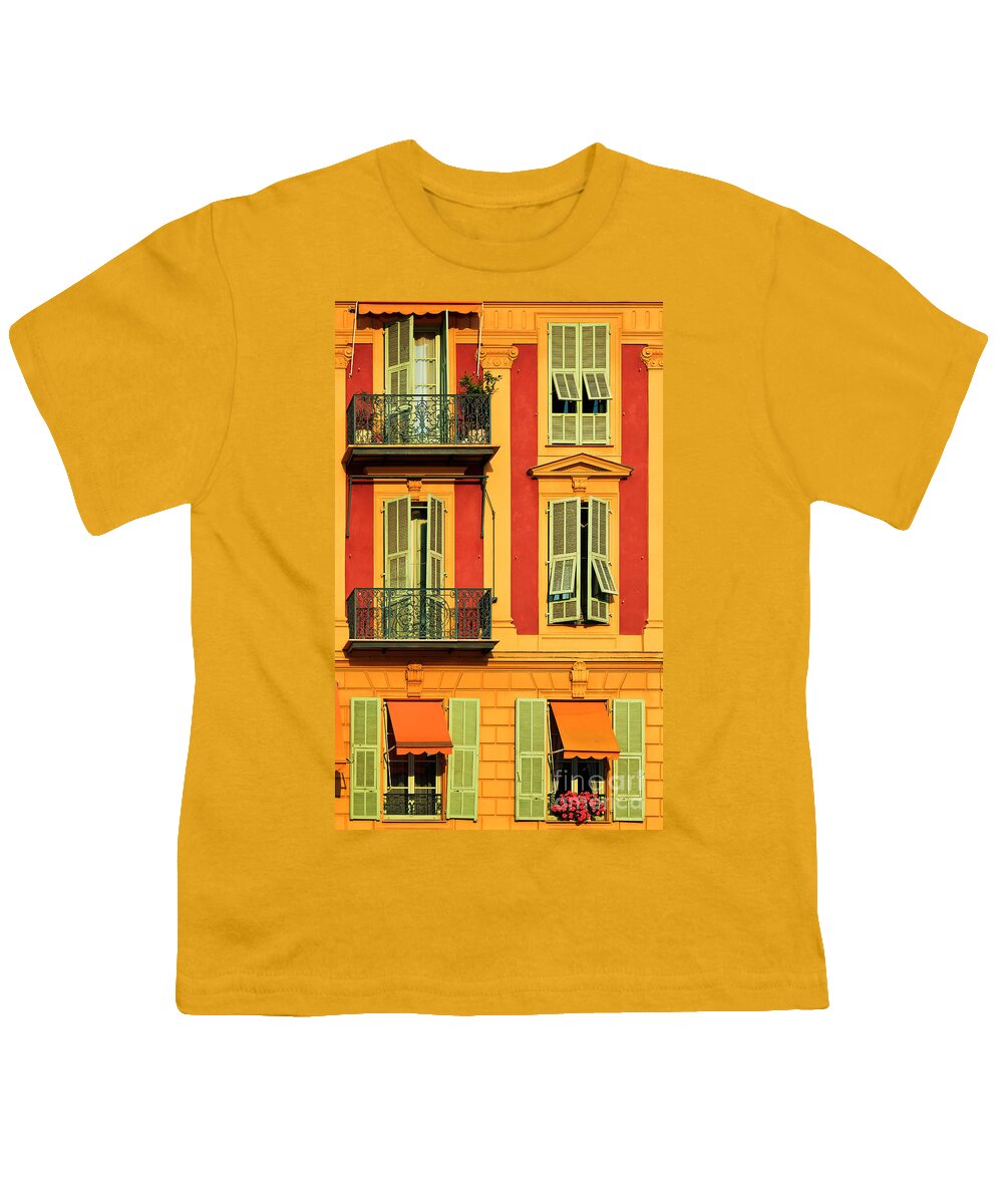Cote D'azur Youth T-Shirt featuring the photograph Afternoon Windows by Inge Johnsson