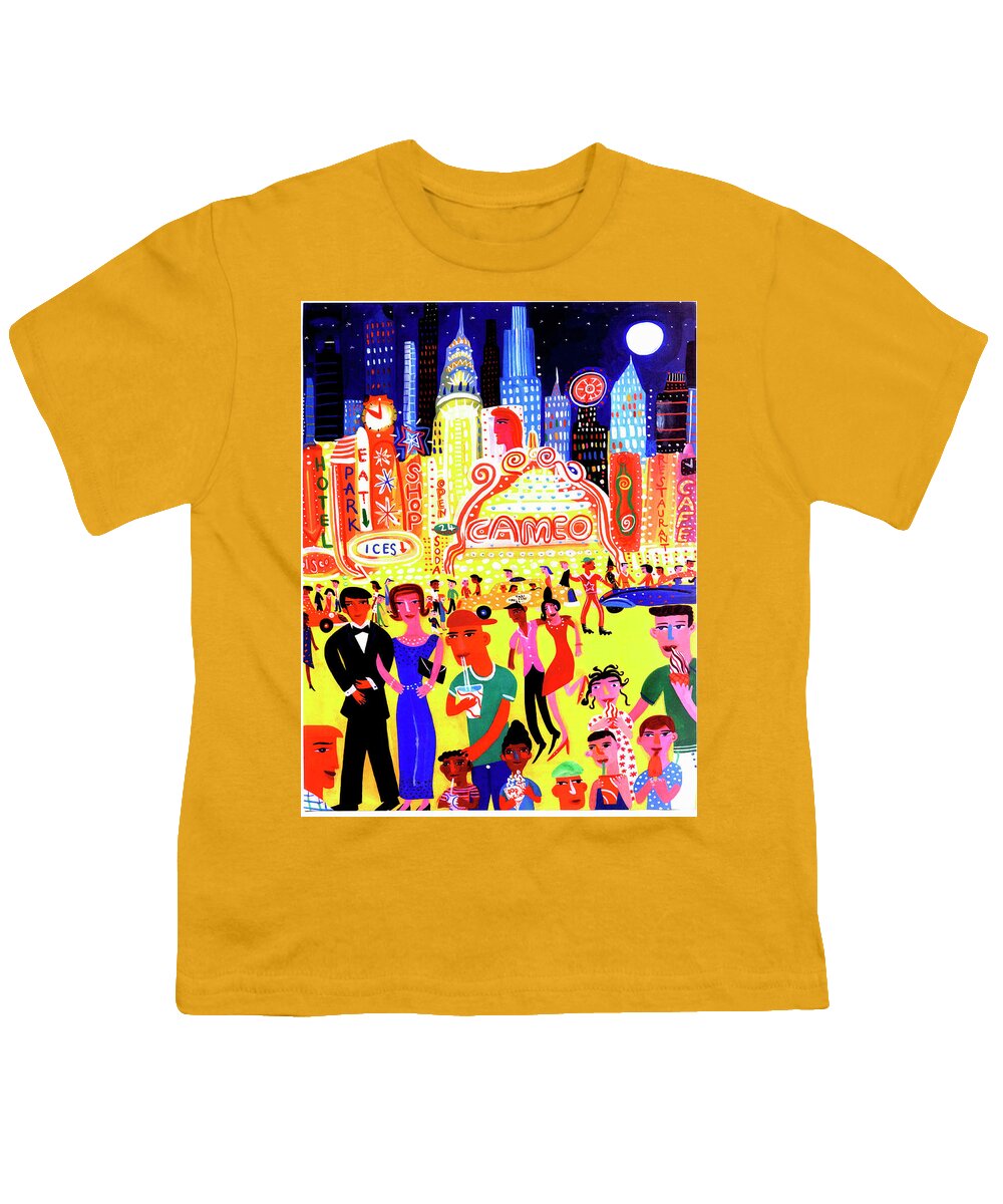 Active Youth T-Shirt featuring the photograph Busy Nightlife In New York City, United by Ikon Ikon Images