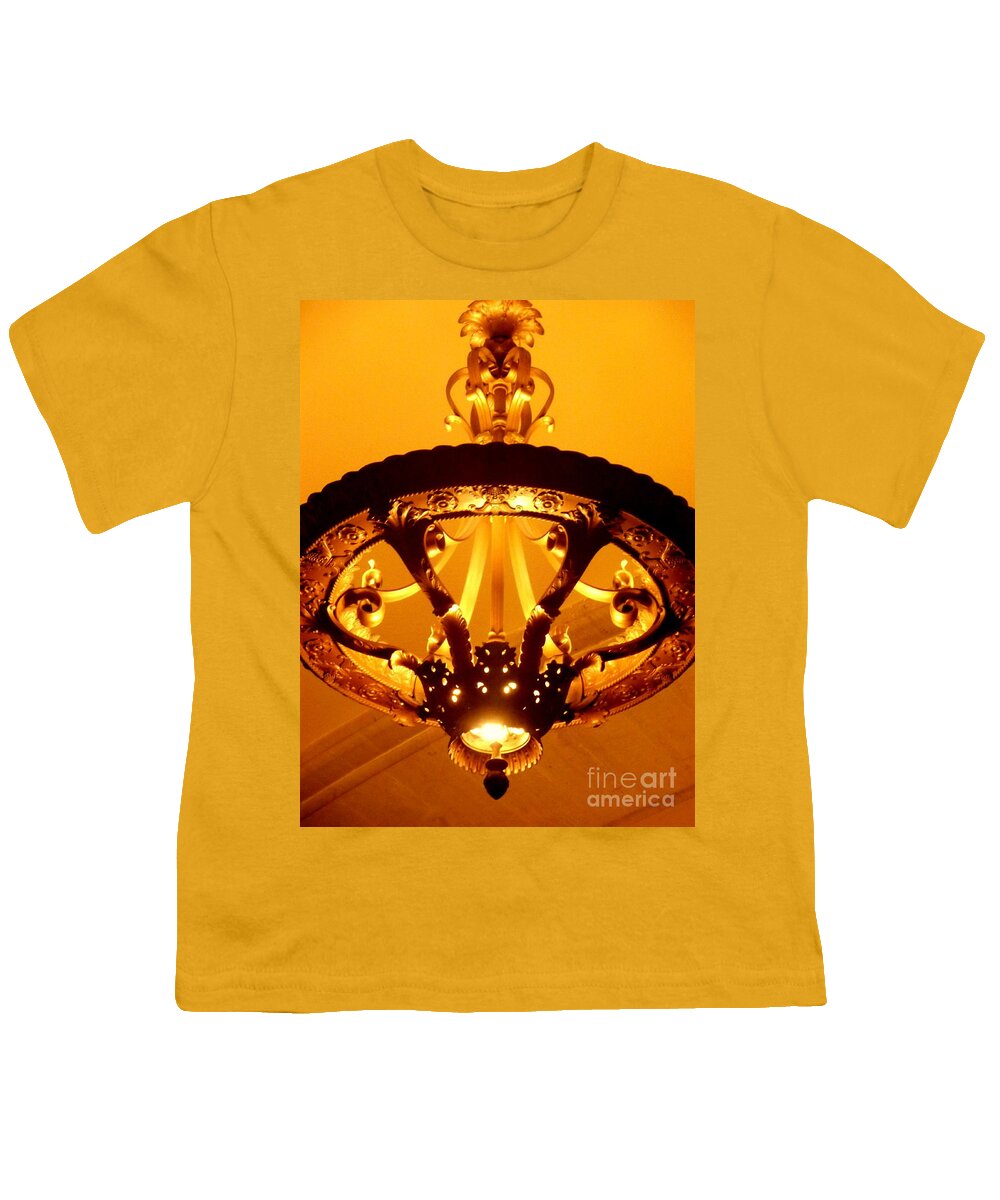 Grand Central Youth T-Shirt featuring the photograph Grand Old Lamp - Grand Central Station New York by Miriam Danar