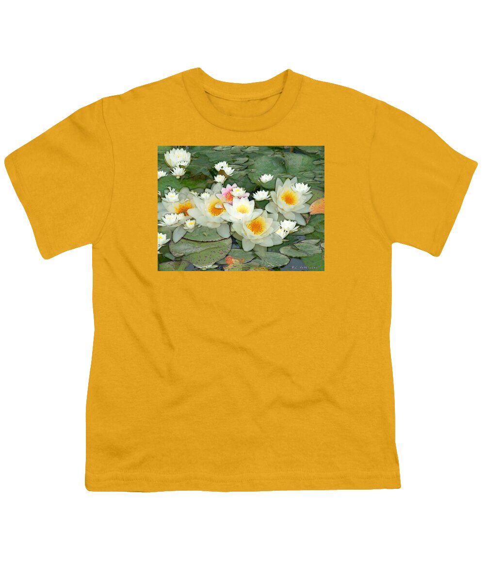 Water Lilies Youth T-Shirt featuring the painting May Pond by RC DeWinter