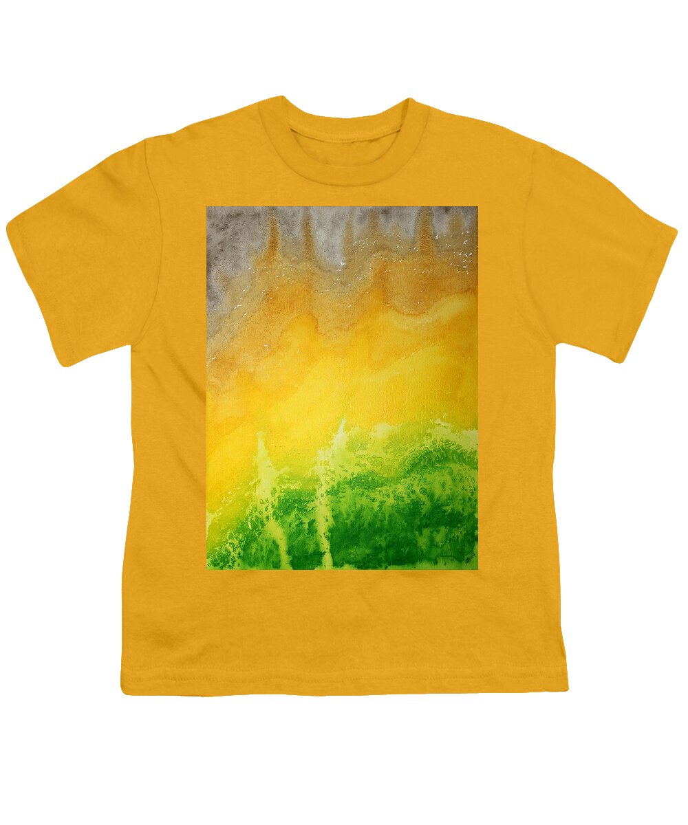 Mesa Youth T-Shirt featuring the painting Stormy Mesa original painting by Sol Luckman