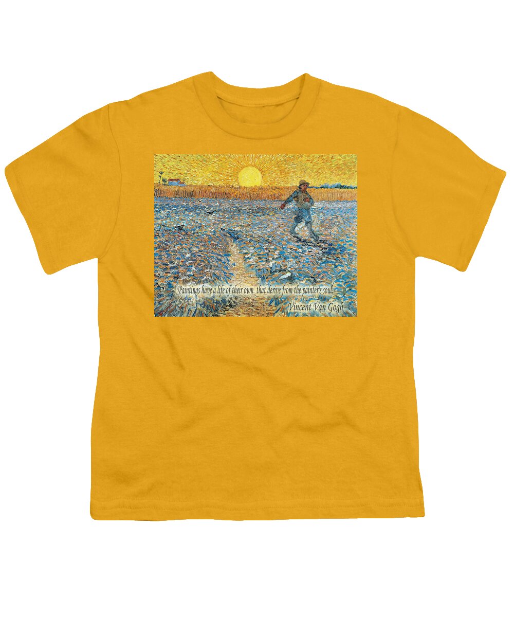 Van Gogh Youth T-Shirt featuring the photograph Vincent Van Gogh Quotes 5 by Andrew Fare