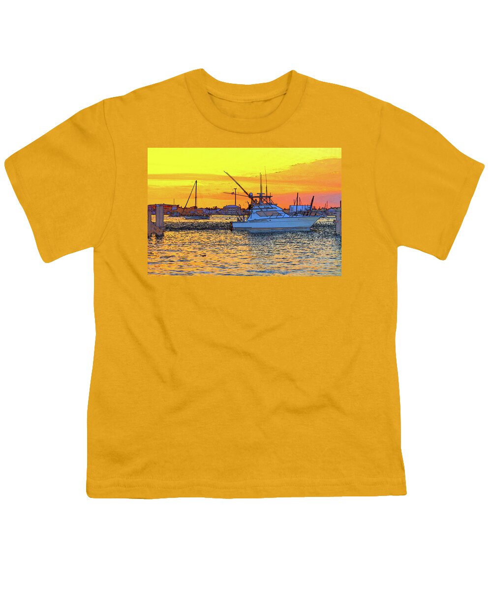  Youth T-Shirt featuring the photograph 57- Sunset Cruise by Joseph Keane
