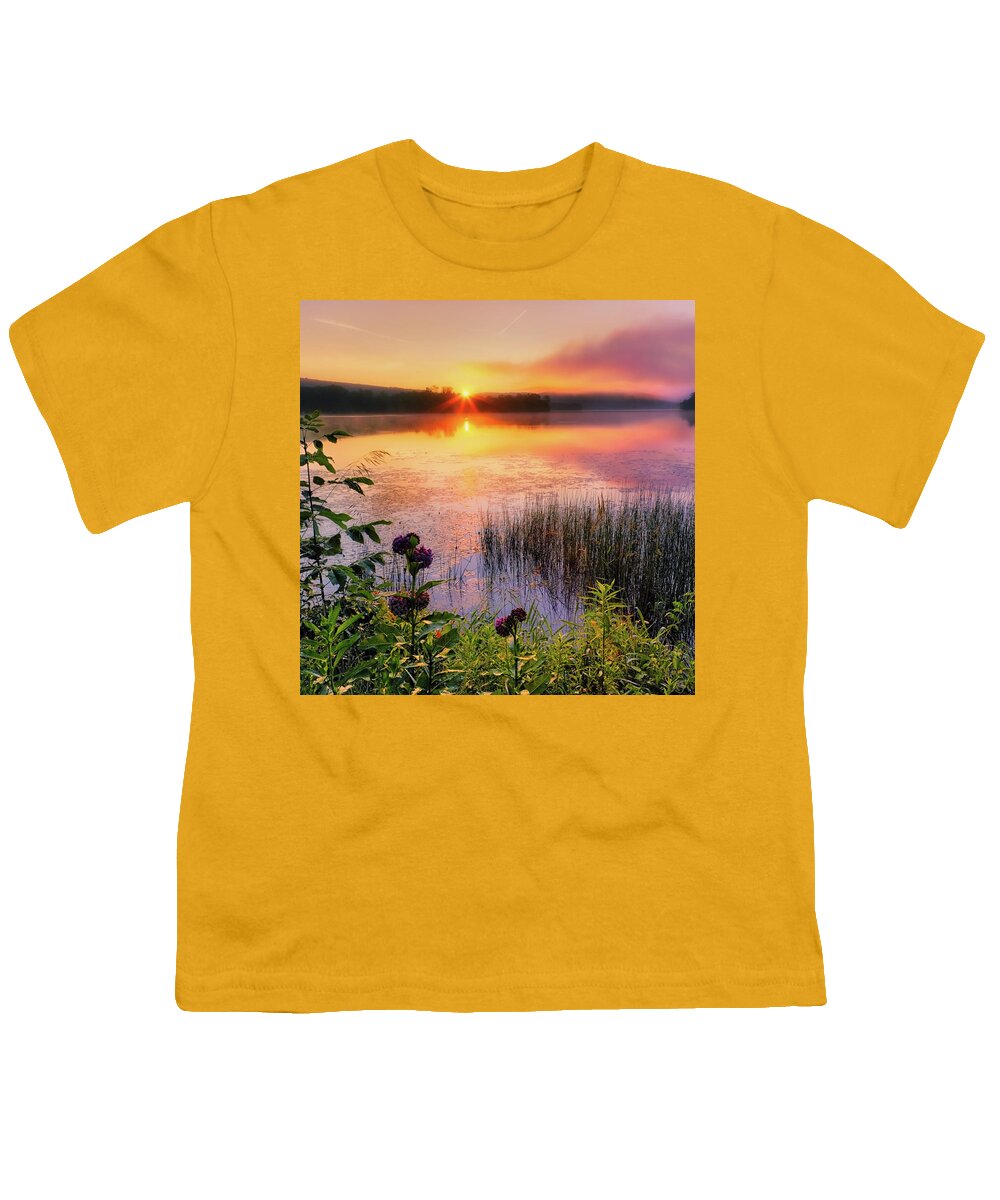 Square Youth T-Shirt featuring the photograph Summer Sunrise Square #2 by Bill Wakeley