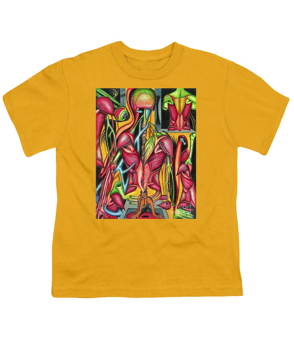 Biological Youth T-Shirt featuring the drawing Biological Fusion by Justin Jenkins
