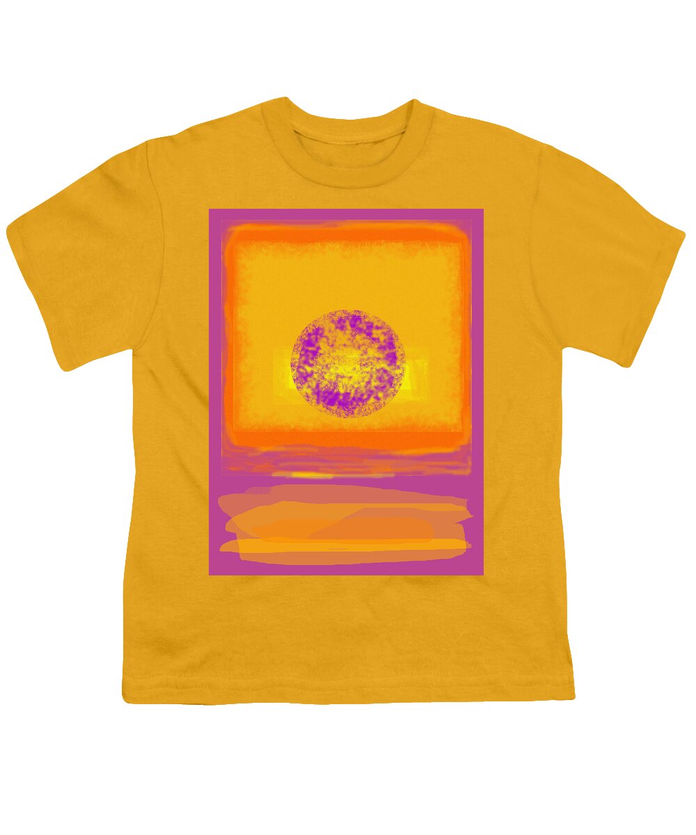 Colorfield Youth T-Shirt featuring the digital art Color Field Sunset 1 by Anne Cameron Cutri