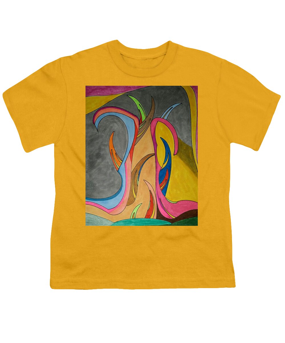 Geo - Organic Art Youth T-Shirt featuring the painting Dream 324 by S S-ray