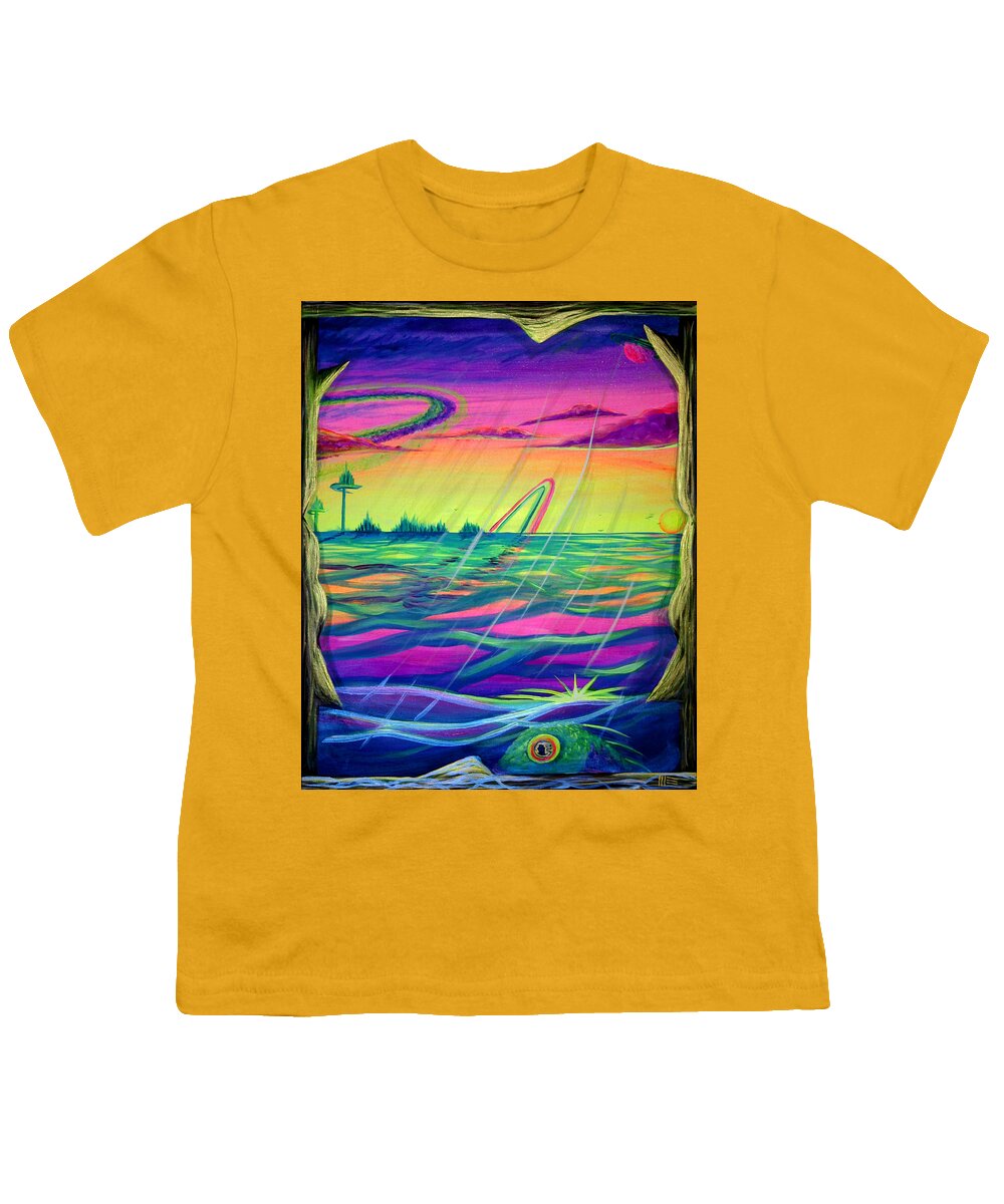 Dream Youth T-Shirt featuring the painting Dream Window 898 by M E