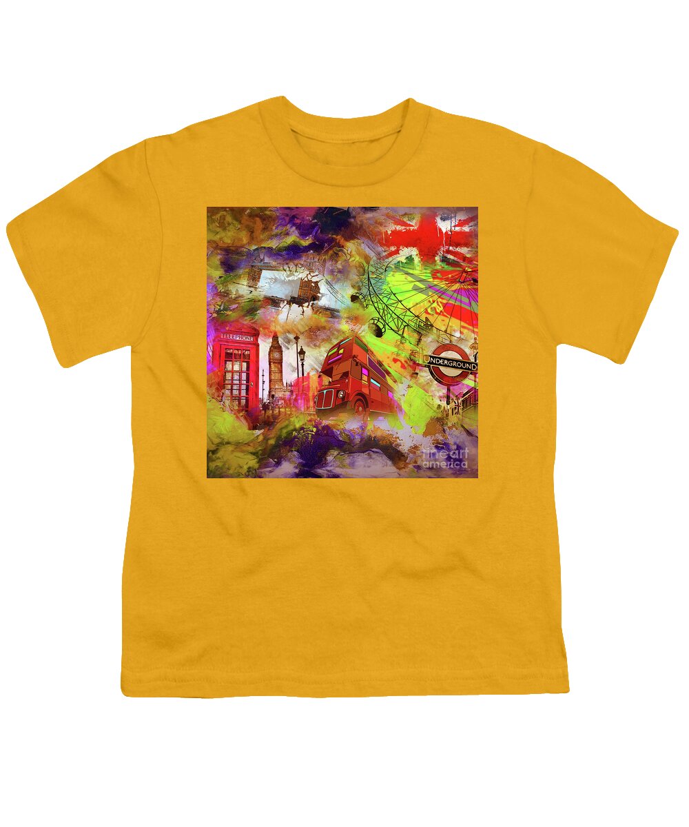 London Youth T-Shirt featuring the painting England art by Gull G