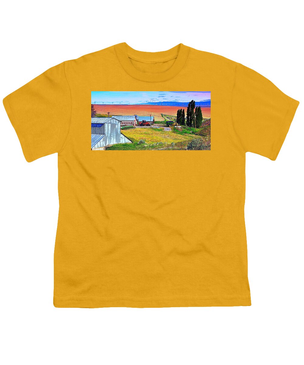 Oregon Youth T-Shirt featuring the photograph Fields of Gold by Steve Warnstaff