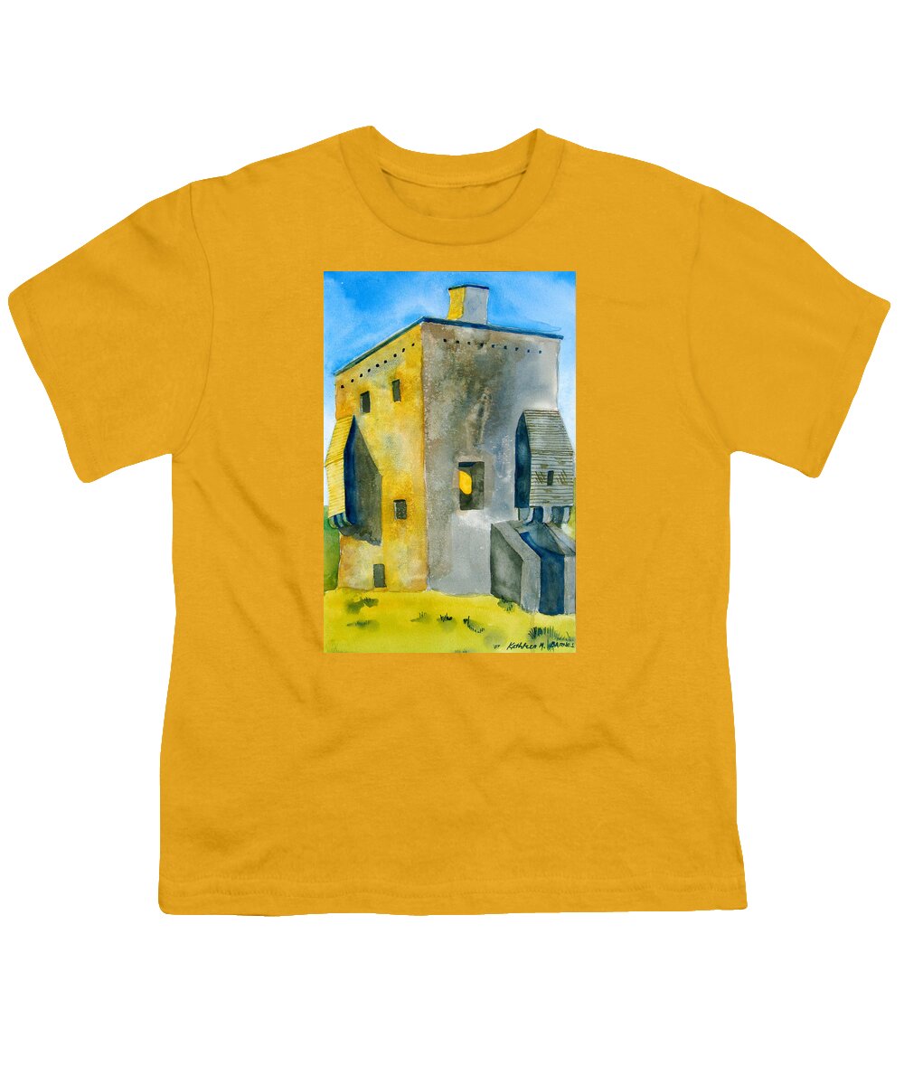  Youth T-Shirt featuring the painting Granuaile's Castle Bright by Kathleen Barnes