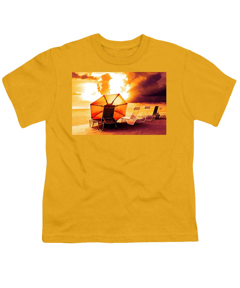 Clouds Youth T-Shirt featuring the photograph Heat of the Summer by Debra and Dave Vanderlaan