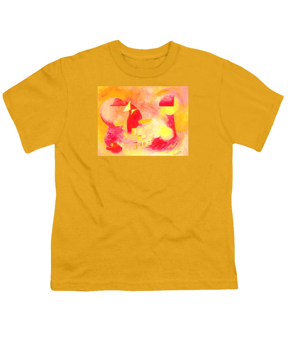 Abstract Youth T-Shirt featuring the painting Joyful Abstract by Andrew Gillette