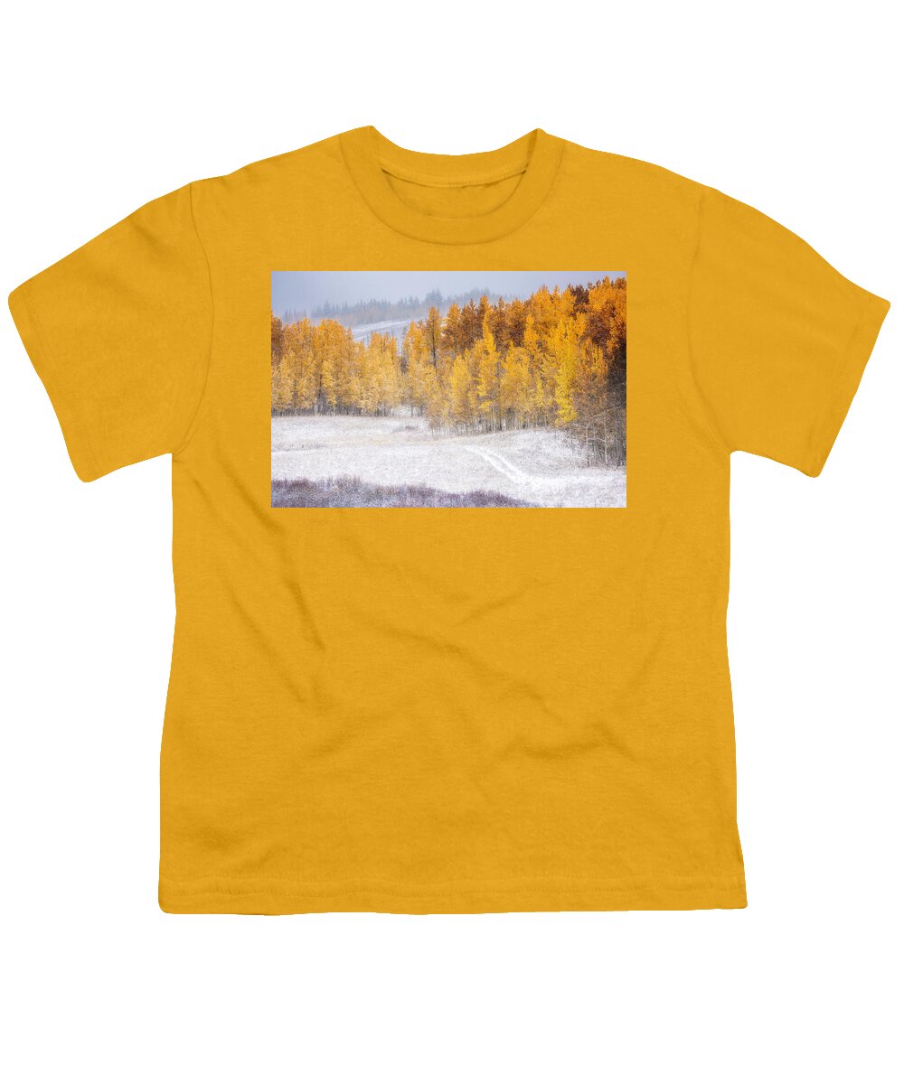 Colorado Youth T-Shirt featuring the photograph Merging Seasons by Kristal Kraft