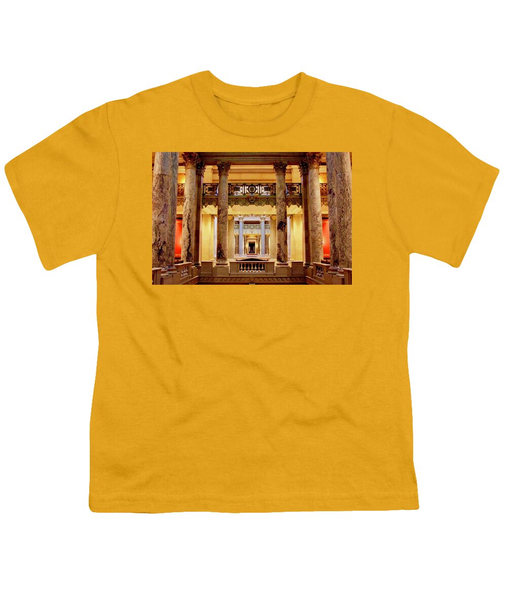 Minnesota Youth T-Shirt featuring the photograph Minnesota Capitol Supreme Court by Sarah Lilja