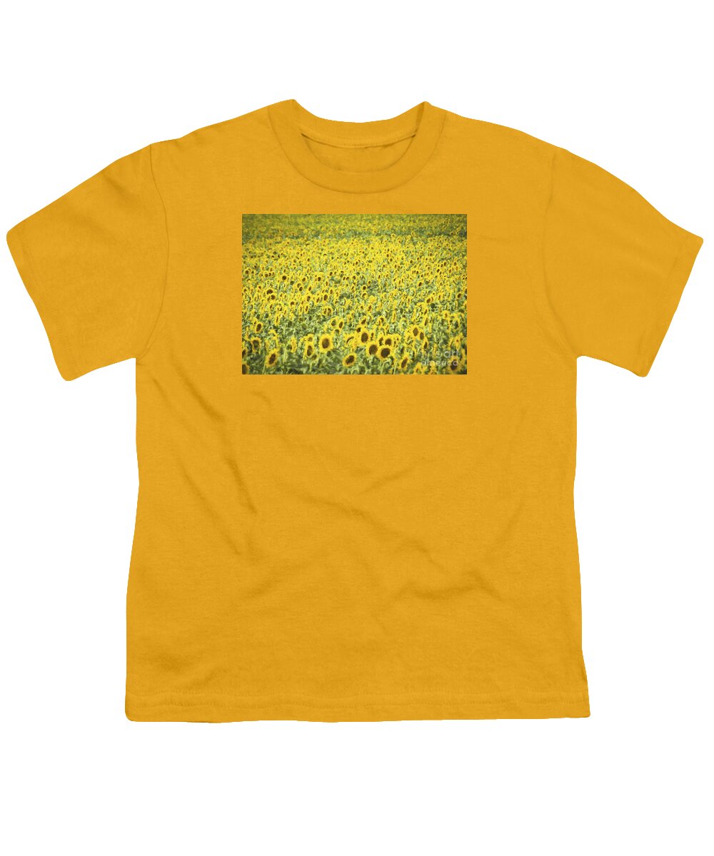Sunflower Youth T-Shirt featuring the photograph Monet Sunflower Field by Janice Pariza