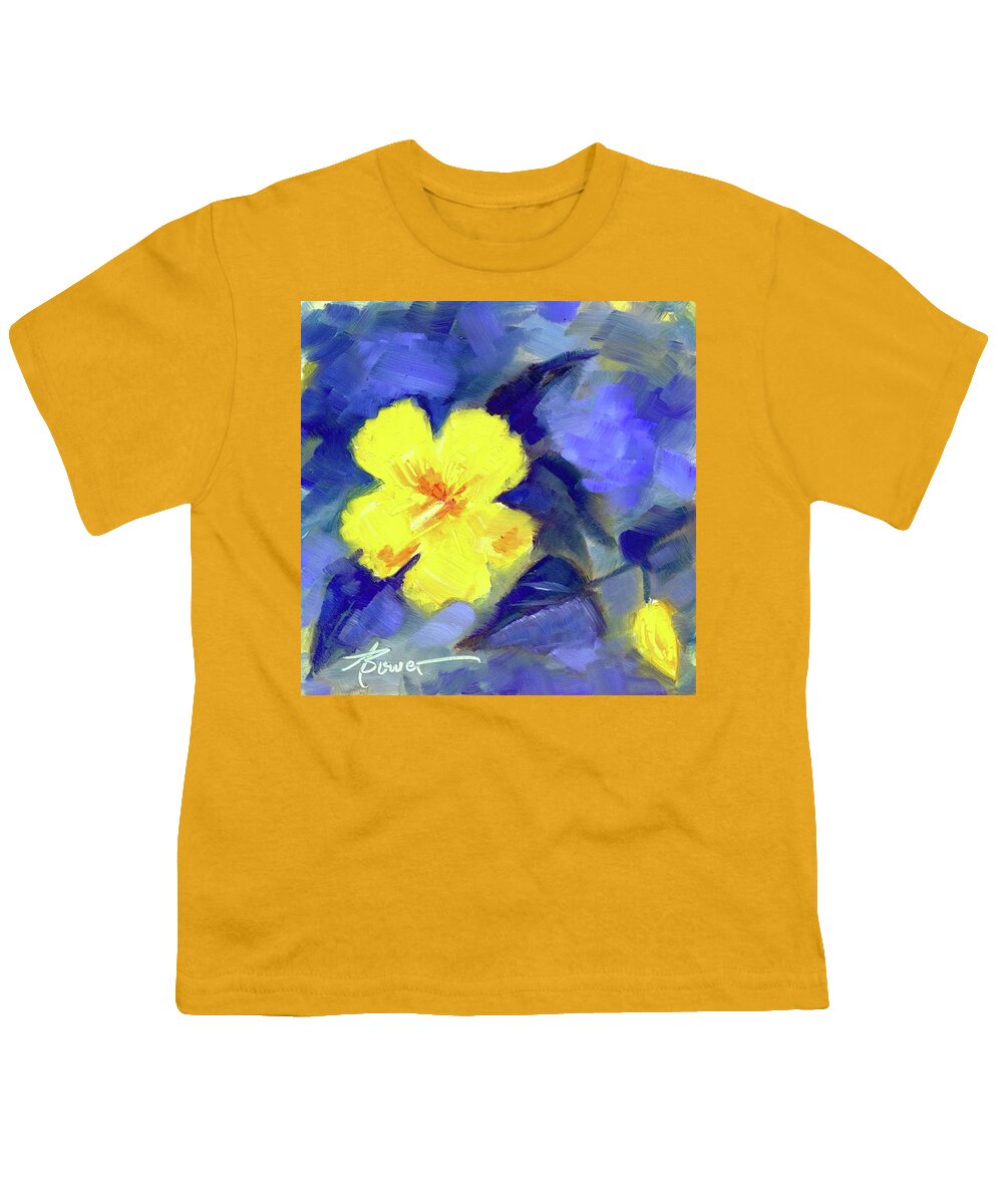 Flowers Youth T-Shirt featuring the painting Only One Life by Adele Bower