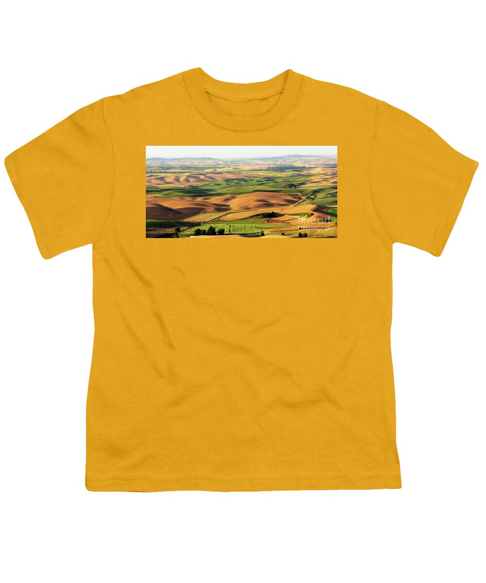 Palouse Youth T-Shirt featuring the photograph Palouse Hills 3558 by Jack Schultz
