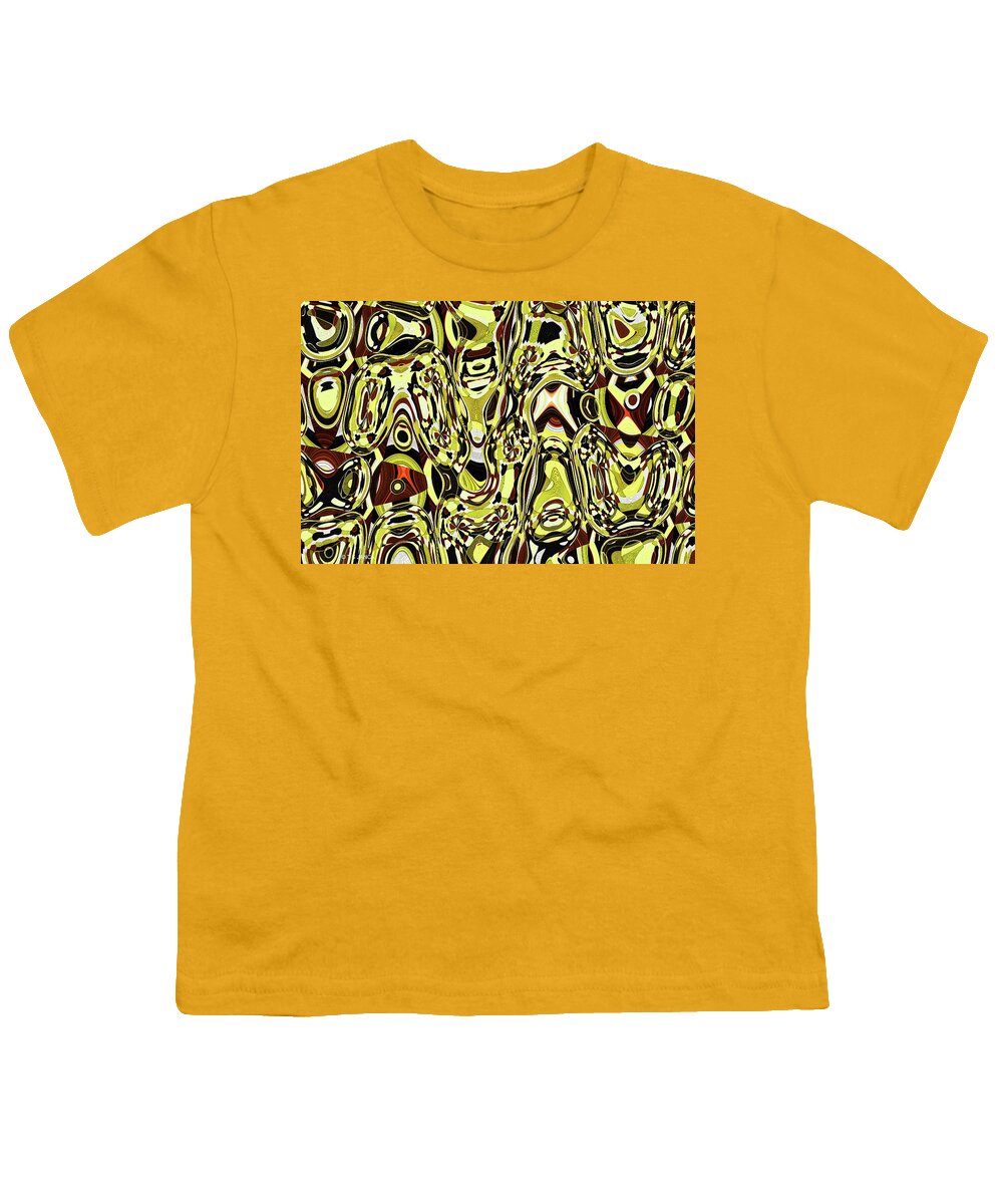 Panel Abstract 6150w3 Youth T-Shirt featuring the digital art Panel Abstract 6150W3 by Tom Janca