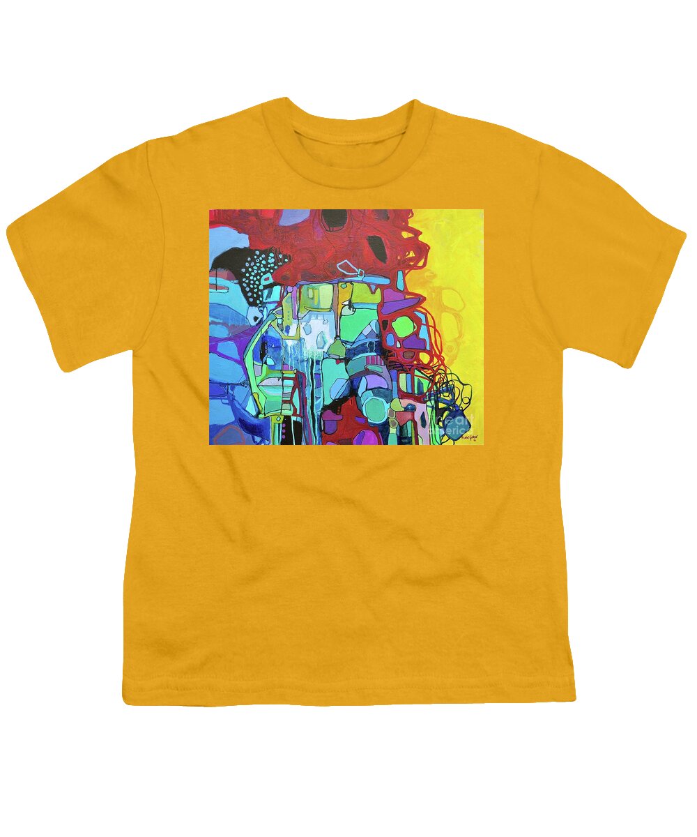 Sol Youth T-Shirt featuring the painting Rebeck 5 by Plata Garza