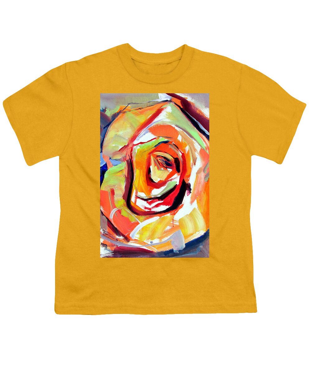 Florals Youth T-Shirt featuring the painting Rose Number 6 by John Gholson