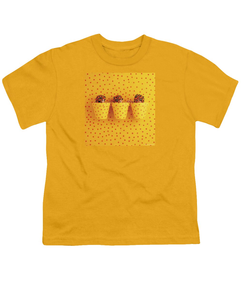 Orange Youth T-Shirt featuring the photograph Spotted Pots by Anne Geddes