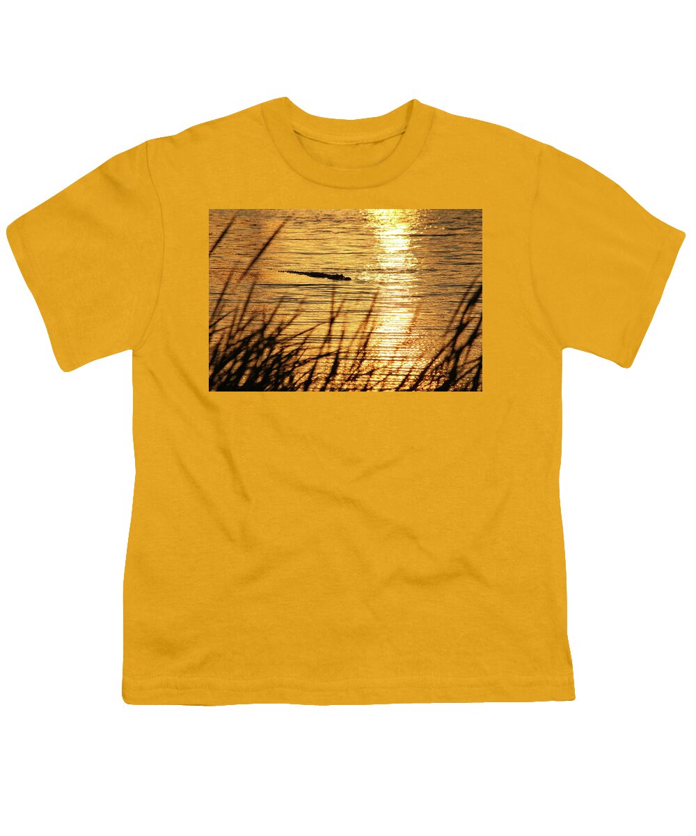 Sun Youth T-Shirt featuring the photograph Sunset Swim by Cynthia Guinn