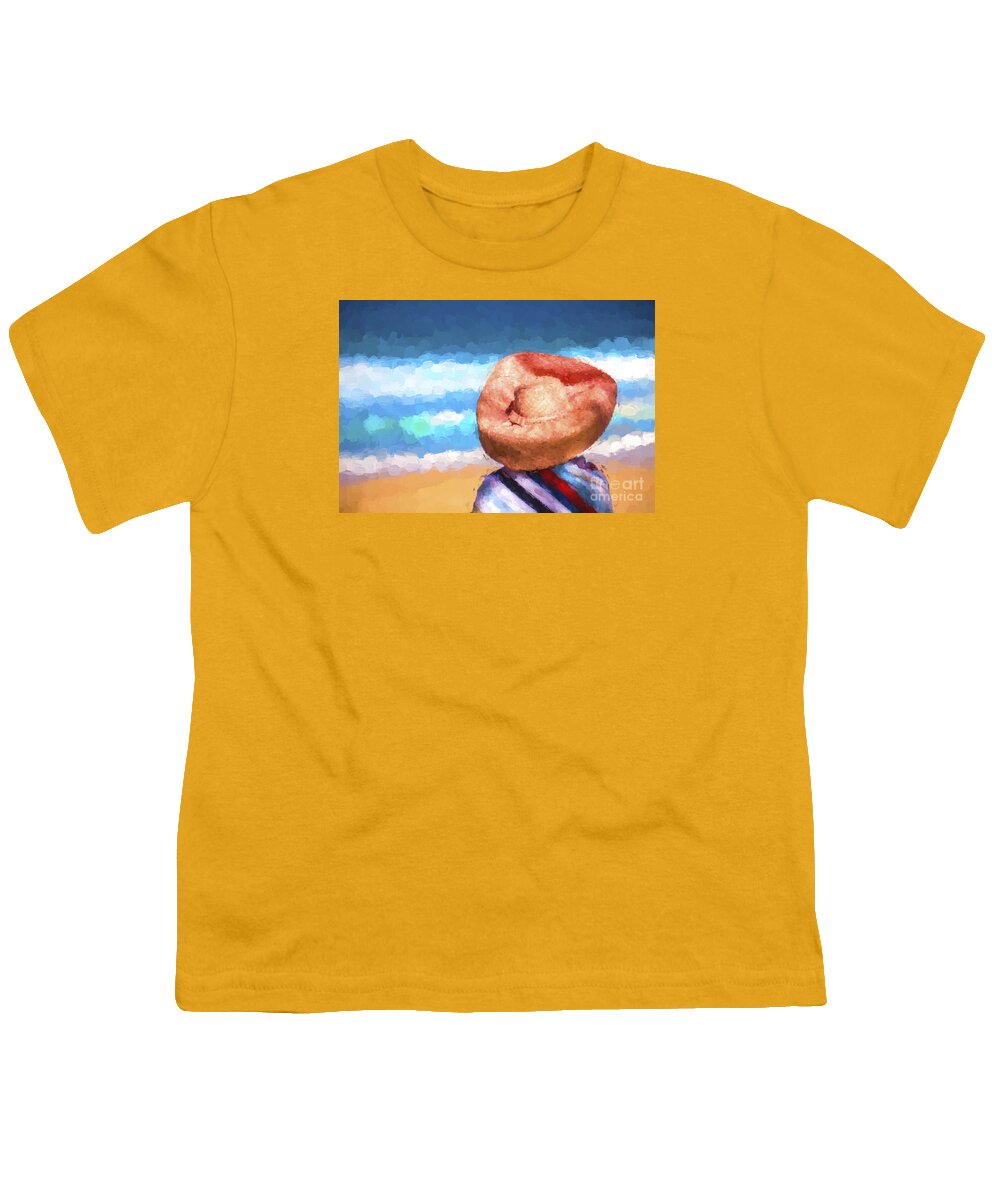 Avalon Beachl Youth T-Shirt featuring the photograph The orange hat by Sheila Smart Fine Art Photography