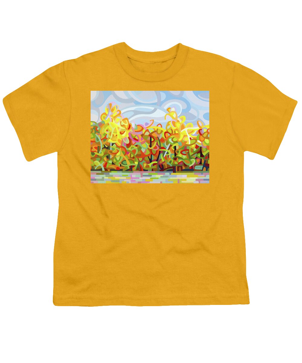 Fine Art Youth T-Shirt featuring the painting The Tangled Shore by Mandy Budan