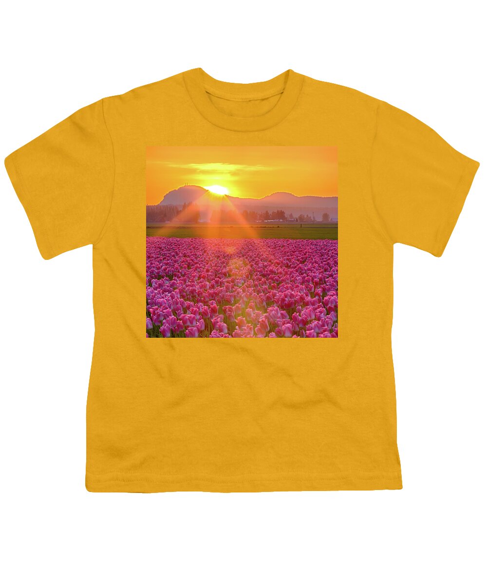 Flower Youth T-Shirt featuring the photograph Tulip Sunset #1 by Briand Sanderson